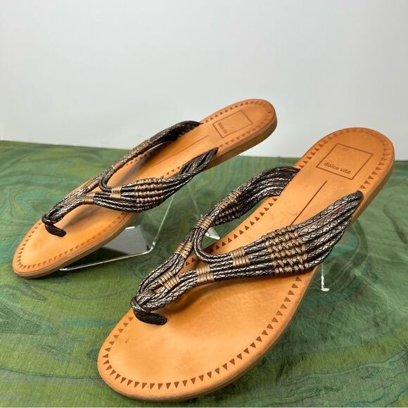DOLCE VITA Leather Summer Sandals Size 10 - Picture 2 of 8